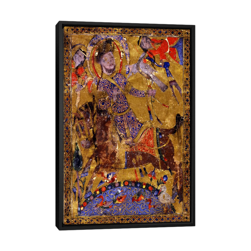 Reproduction d'art sur toile, H 26 po x l 18 po x P 1,5 po, Toile avec cadre noir, Pas de tapis