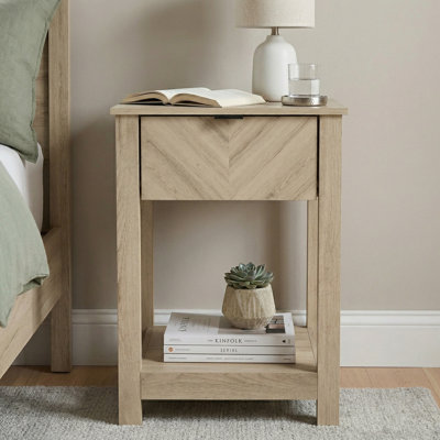 Aleshire Mid-Century Modern 23.2"H 1 Drawer Nightstand