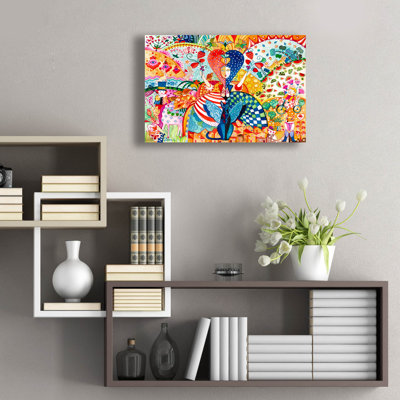 Art mural en verre Bungalow Rose «The Queen Of Hearts» par Oxana Zaika