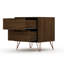 Ensemble de chambre à coucher Rockefeller de style moderne du milieu du siècle, comprenant une commode et une table de chevet (deux pièces).-315960552