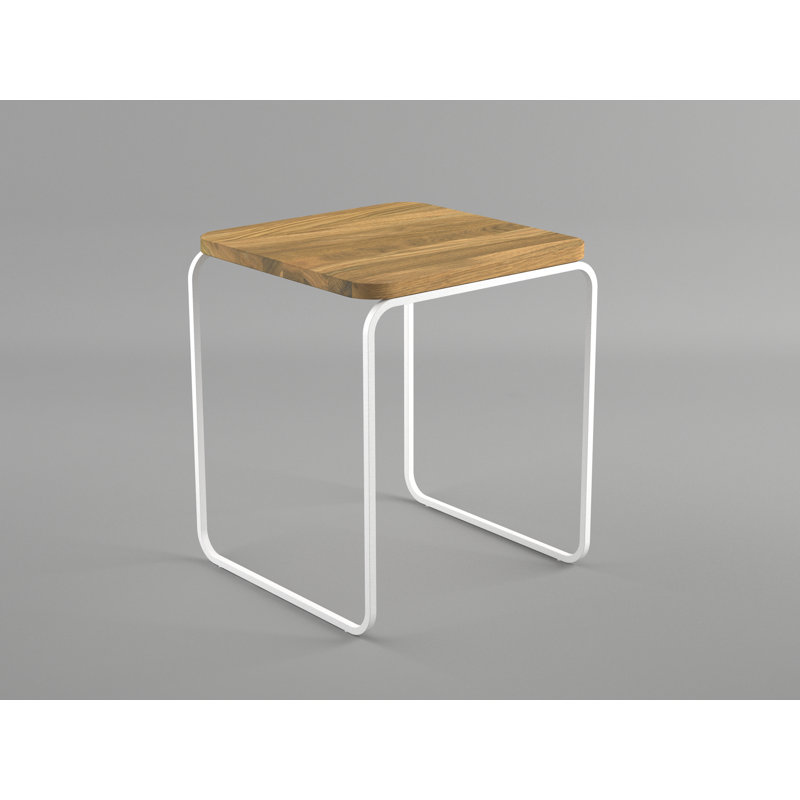 Scher Sled End Table, White