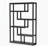 69.29" 6-Tier Industrial Black Etagere Bookcase