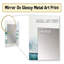 Turquoise, minimalisme, eaux tranquilles - miroir minimaliste, décor de miroir mural turquoise unique, impression d'art en métal-889588173
