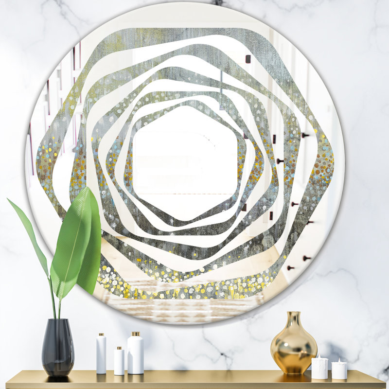 Miroir mural Whirl Rain Abstract III, H 23,6 po x l 23,6 po
