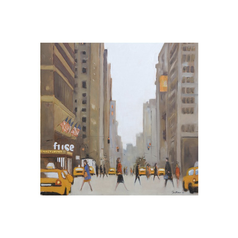 Jon Barker - Painting, Yellow, Paper, 30cm H x 30cm W