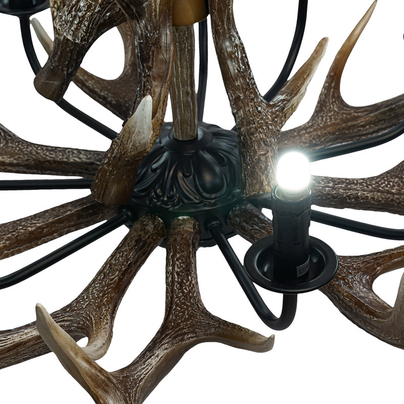 Deodato 8-light resin country chandelier