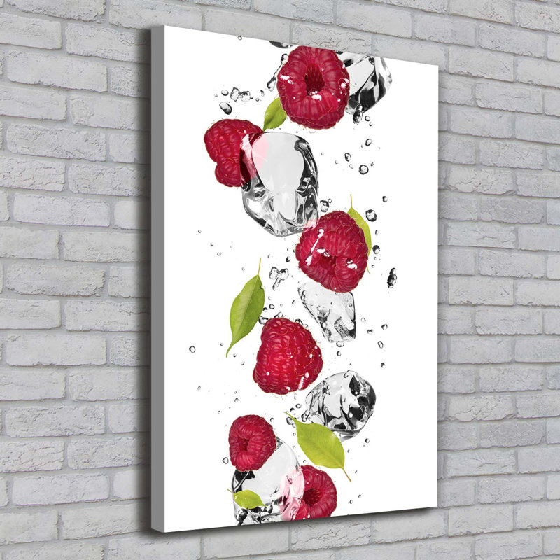 Raspberry And Water - Wrapped Canvas Print