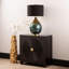 79cm Living Room Table Lamp with Glass Base, Bedside Buffet Lamp for Bedroom with Linen Shade-93674535-93674532