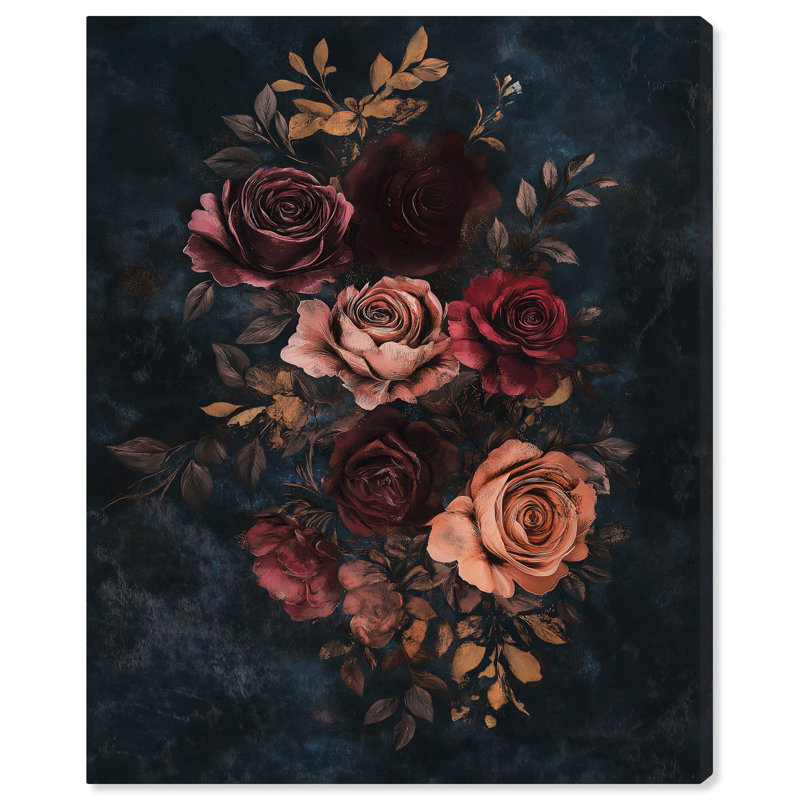 «Gothic Blossom Glow II» par Art Remedy, H 24 po x l 20 po, Toile tendue