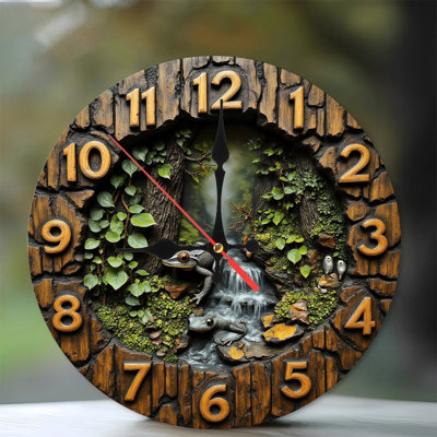 Horloge murale en bois