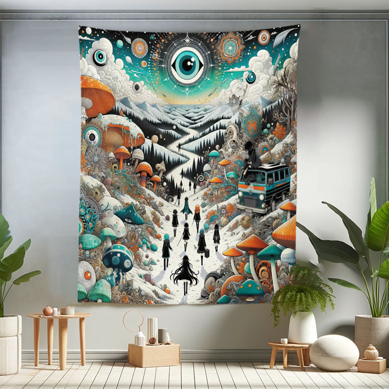 Tapisserie en microfibre, H 88 po x l 68 po