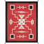 Canvello Reversible Wool Red Area Rug- 9' X 11'10''