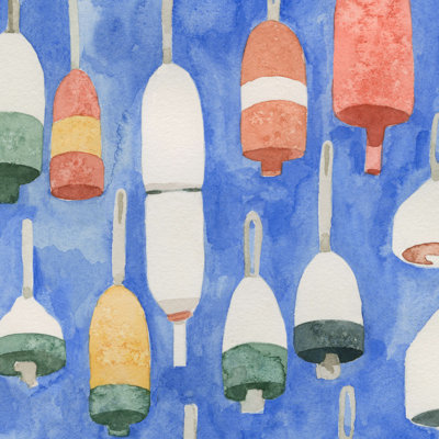 «Salty Ocean Buoys II» par Emma Caroline - impression sur toile tendue