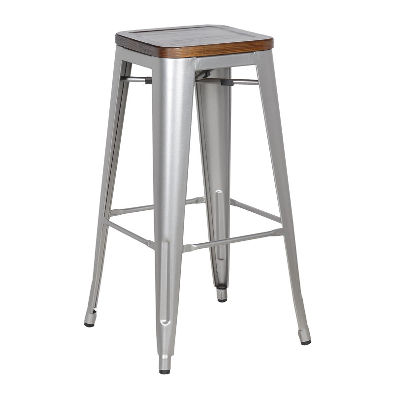 Tabouret de bar en métal et bois