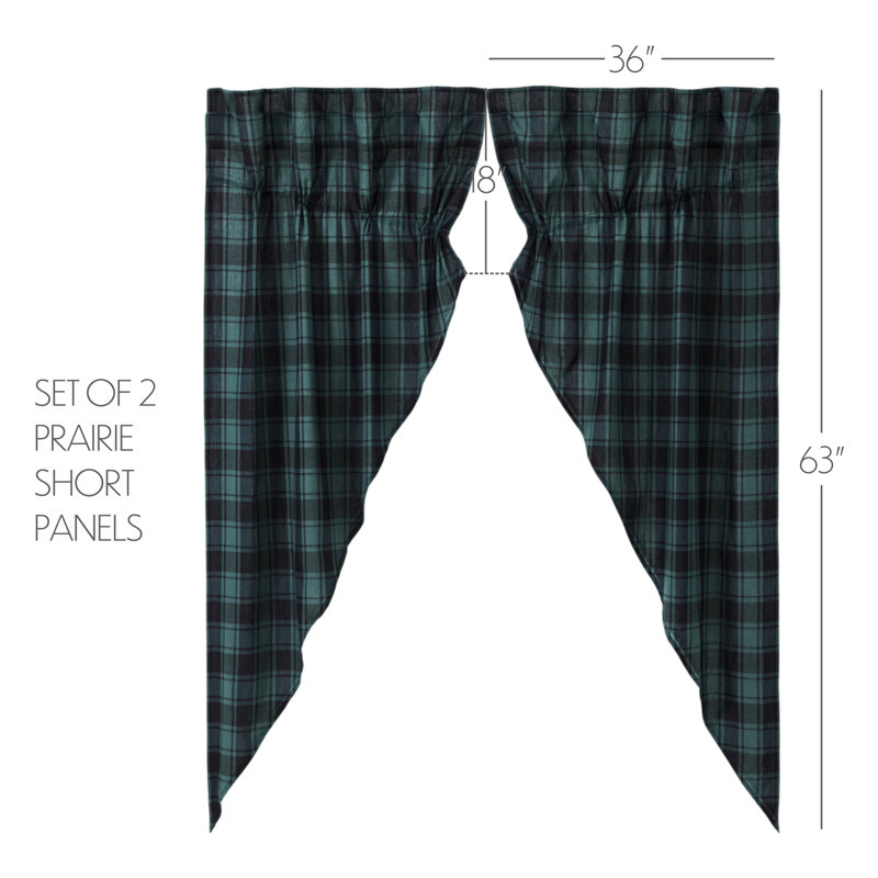 Dajaun 100% Cotton Room Darkening Curtain Panel Pair, 36" W x 63" L