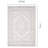 Vanille Oriental White Grey Traditional Area Rug-1170597003