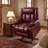 40" Wide 3-Motor Power Lift Recliner With Heat And Massage, Leather Upholstered Chair With Independent Head Back & Foot Adjustment-1927435700