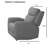 Contemporary Style Manual Recliner High Density Foam Contour Arms Wide Seat Gray Finnish Primary Living Room-1947581487