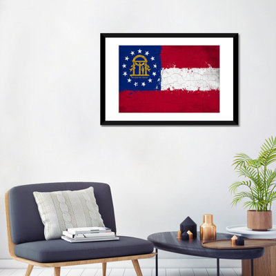« georgia flag, grunge painted », impression sur toile