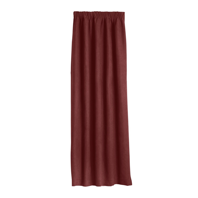 Nalaiyah Velvet Chenille Door Curtain, Red/Brown
