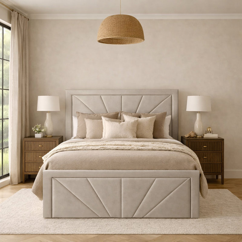 Phoenix Upholstered Storage Bed Frame, Coffee, Single (3')