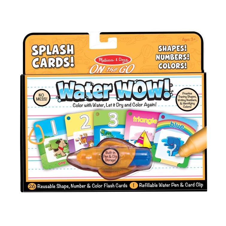  Melissa & Doug On the Go Water Wow! Reusable Water-Reveal  Activity Pads, 3-pk, Colors and Shapes, Fairy Tales, Animals - Travel Toys,  Stocking Stuffers, Mess Free Coloring For Kids Ages 3+ 