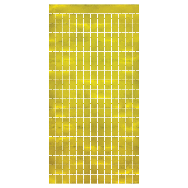 Rideau carré métallique, Doré