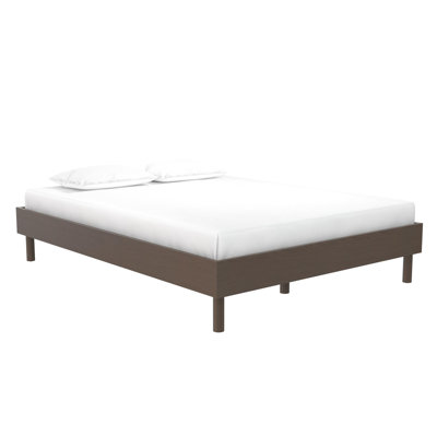 Lit plateforme en bois sans outils avec support en lattes Kendrah