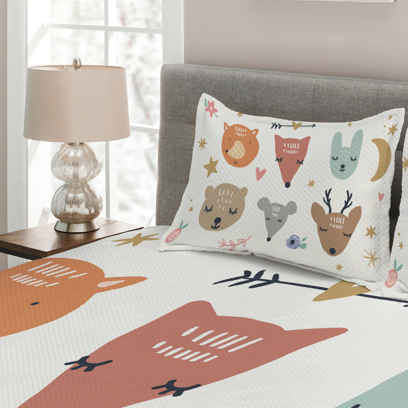 Polyester Coverlet, King Bedspread + 2 Shams