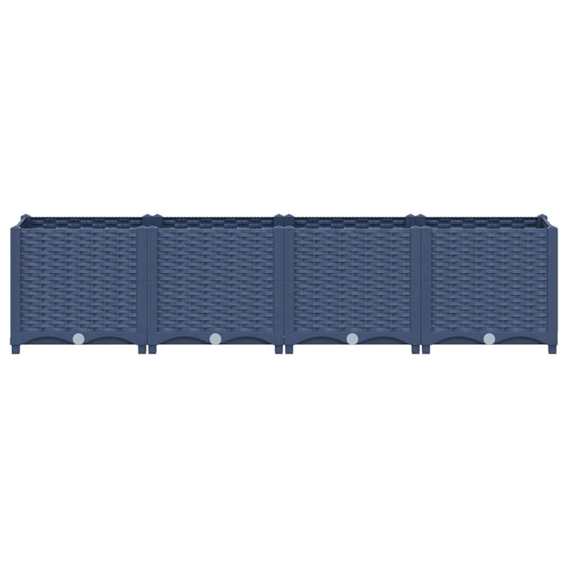 Dakota Fields Raised Bed Polypropylene, 38cm H x 160cm W x 40cm D, Blue Grey