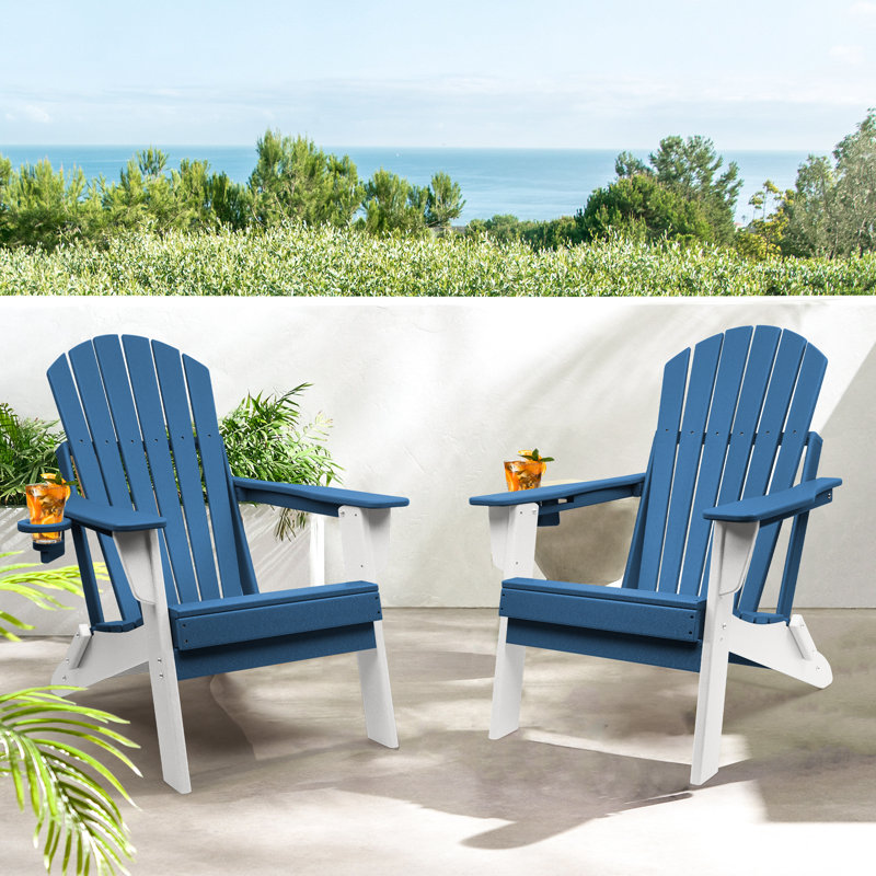 Chaise Adirondack pliante Carbondale, Blanc