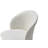 Modern Bouclé Fabric Dining Chair in Cream with Black Legs