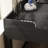 Black Solid Wood L-Shaped Desk with Drawers-1120158853