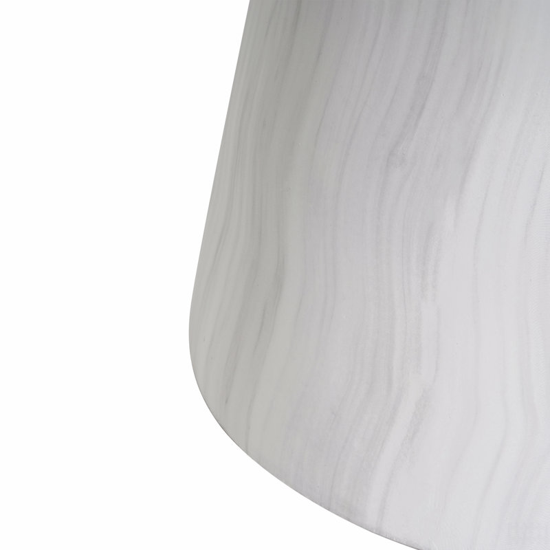 Outdoor Ponti Travertine Side Table, White