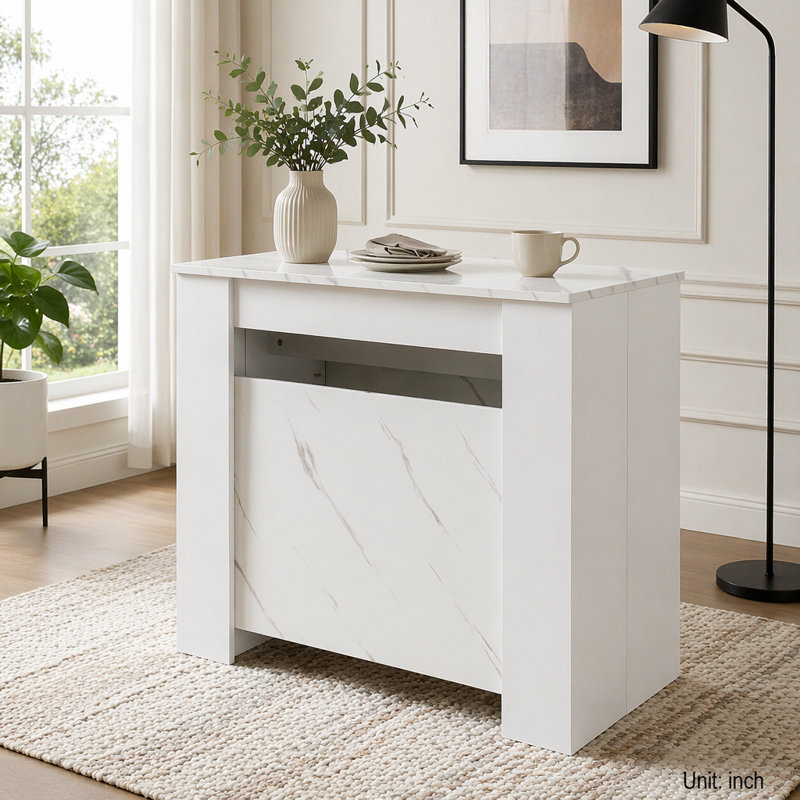 Multifunctional Extendable Console Table to Dining Table