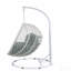 Chaise suspendue en tissu vert et osier blanc-2112153468