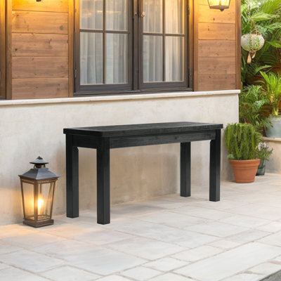 40-Inch Solid Wood Backless Outdoor Bench by Ophelia & Co.