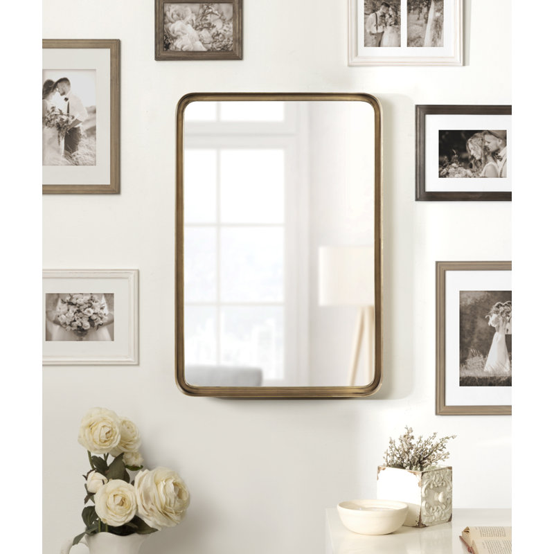 Miroir mural Annaluisa, Or, 30 po x 20 po