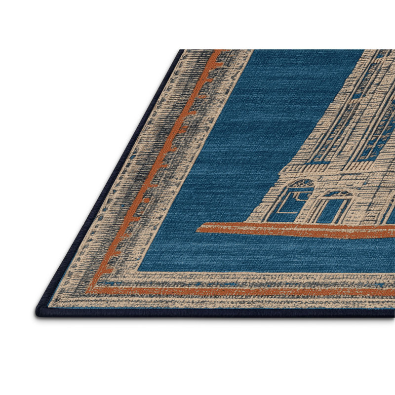 Tapis de transport gris lavable à la machine, Rond 4 pi