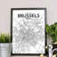 Brussels City Map - No Frame Print-2075865799-2075865853
