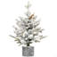 Arbre de Noël 2 pi avec base en pot, 30 lumières DEL blanc chaud, 189 pointes, branches en PE + PVC avec 3 pommes de pin-1356114746