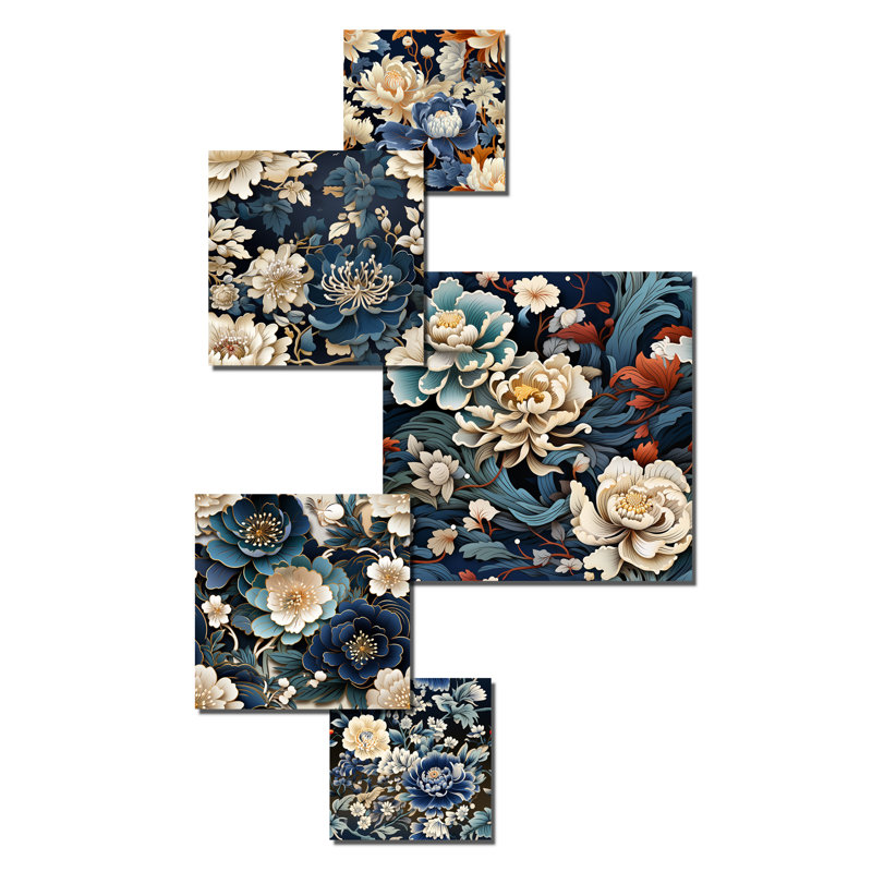 Woburn - Floral Wall Art Set Of 5