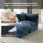 Upholstered Armchair with Footstool-1127813421