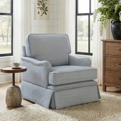 Upholstered Swivel Barrel Chair