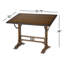 Kesgrave Solid Wood Top Drafting Table