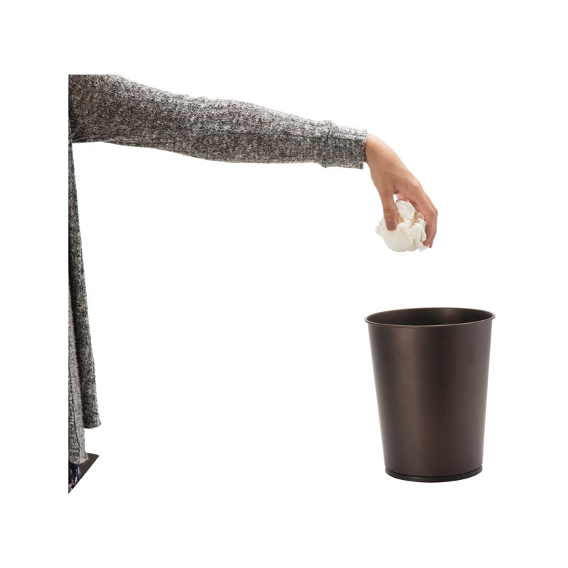 Bronze Stainless Steel Compact Waste Basket