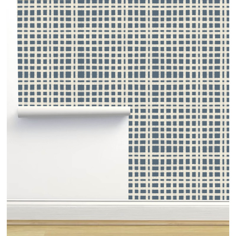 Rouleau de papier peint texturé L 12 pi x l 2 po Amy Mac Ready Designs, Bleu