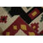 Tapis turc noir à motif géométrique kilim 6 x 9