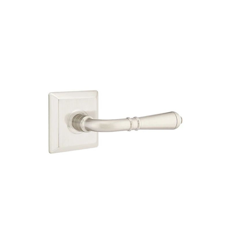 Privacy Door Lever, Left, Satin Nickel