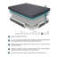 Grand matelas hybride en mousse viscoélastique imprégnée de gel de 8 po avec 588 ressorts Shad, certifié CertiPUR-US-1872475351-1872475350